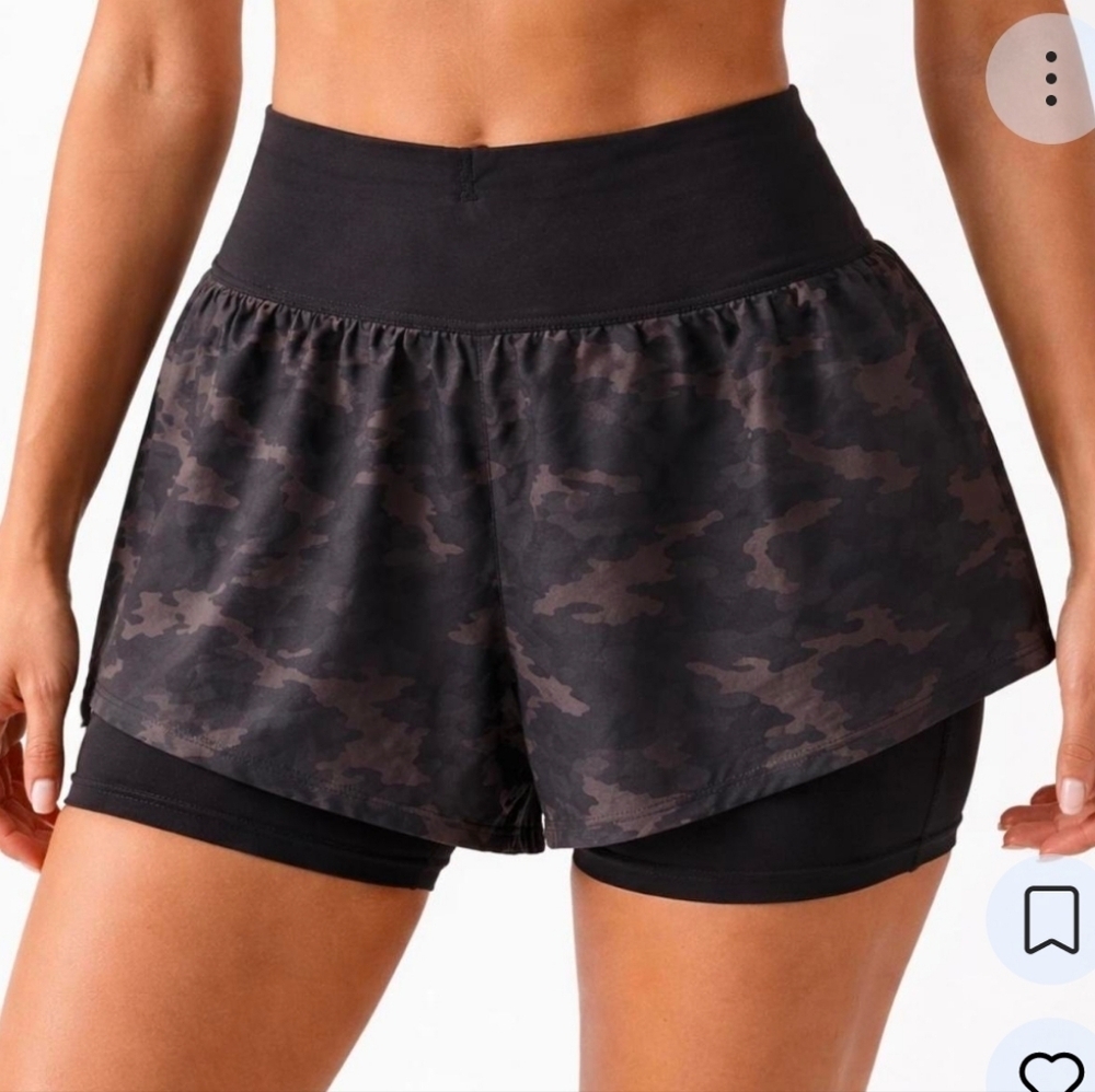 SPANX Women's Dark Camo Athletic Shorts